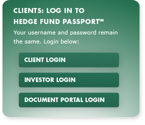 Hedge Fund Services login box